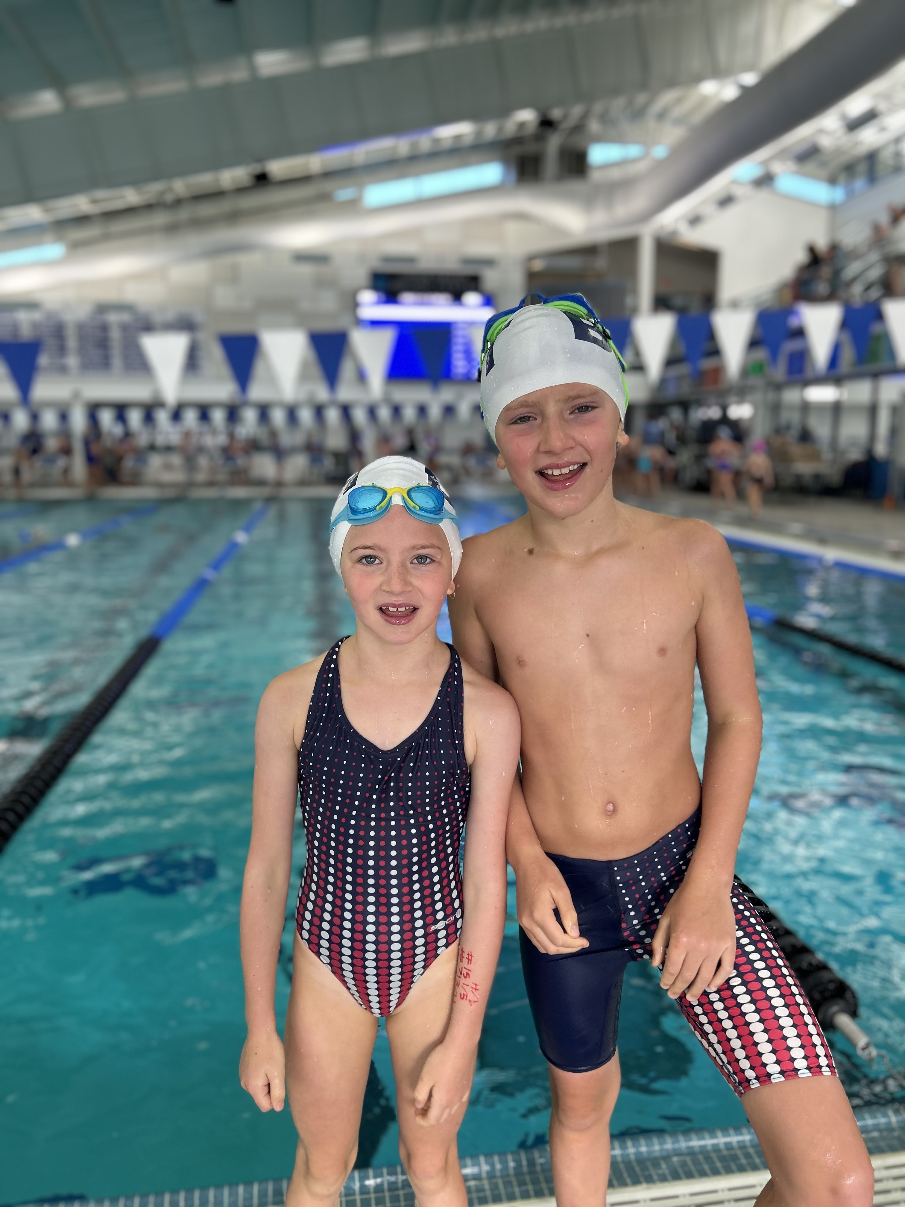 Two BST swimmers at a meet