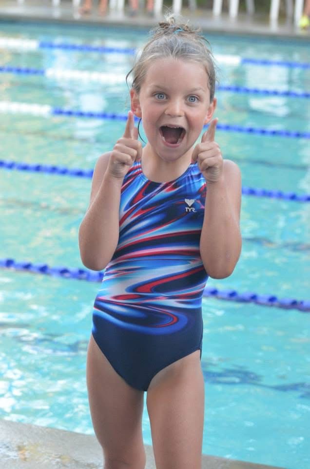 Parker Thibault as a young swimmer